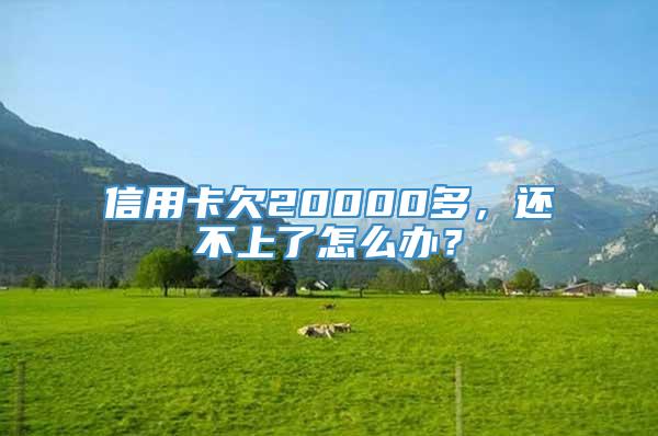 信用卡欠20000多，还不上了怎么办？