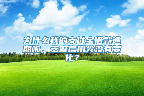 为什么我的支付宝借款逾期啦，芝麻信用分没有变化？