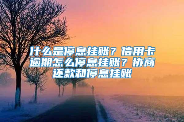 什么是停息挂账？信用卡逾期怎么停息挂账？协商还款和停息挂账