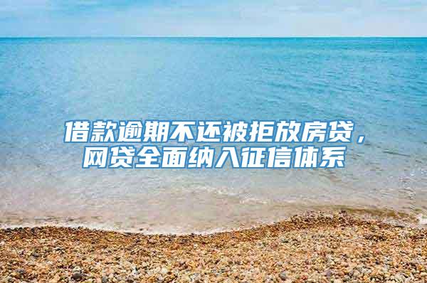 借款逾期不还被拒放房贷，网贷全面纳入征信体系