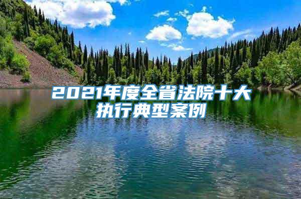 2021年度全省法院十大执行典型案例