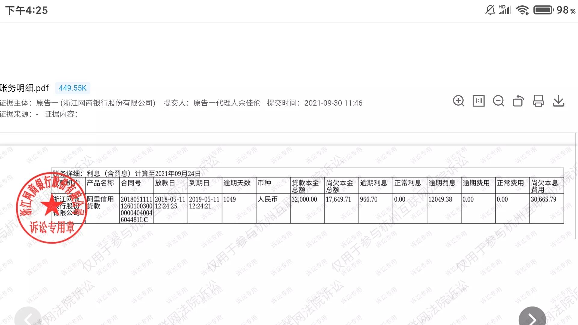 网贷逾期，被起诉到杭州互联网法院的第10天