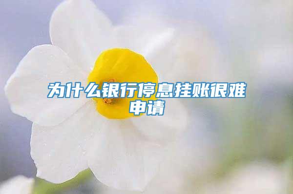 为什么银行停息挂账很难申请