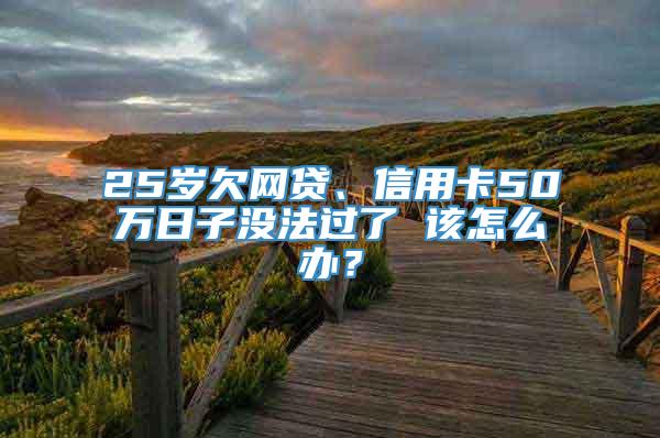 25岁欠网贷、信用卡50万日子没法过了 该怎么办？