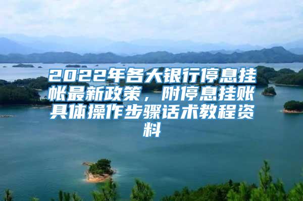 2022年各大银行停息挂帐最新政策，附停息挂账具体操作步骤话术教程资料