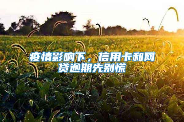 疫情影响下，信用卡和网贷逾期先别慌