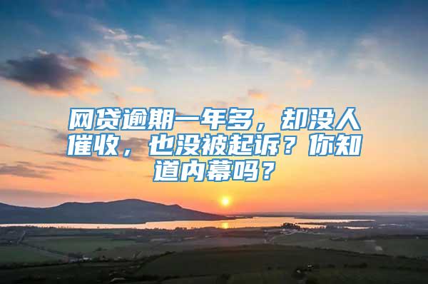 网贷逾期一年多，却没人催收，也没被起诉？你知道内幕吗？