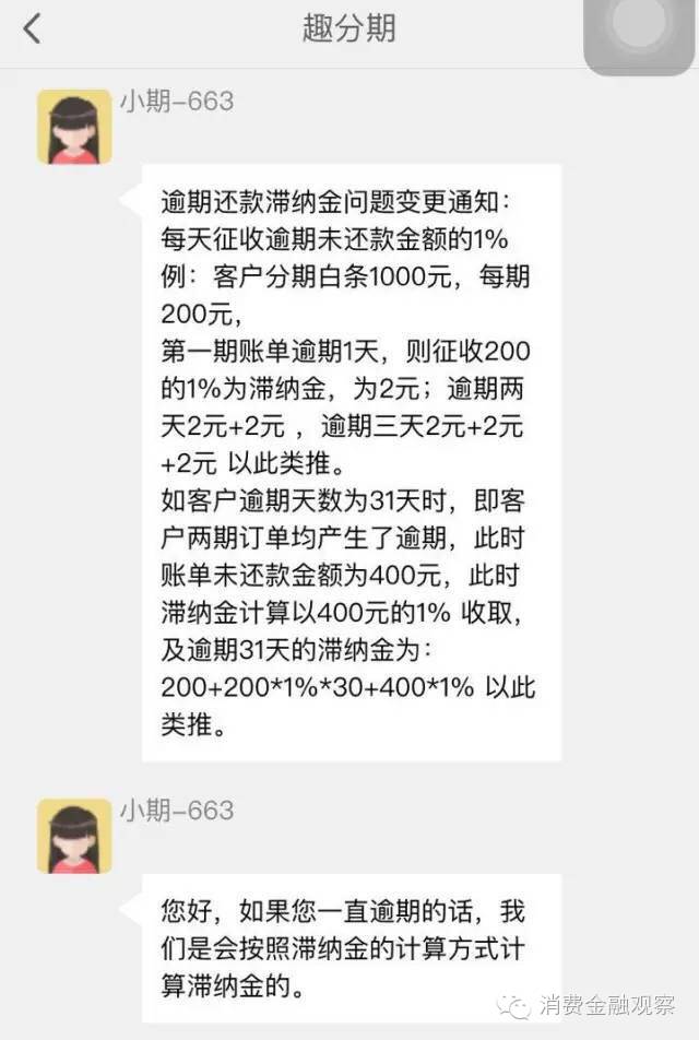 大学生分期滞纳金调查：比高利贷高10倍