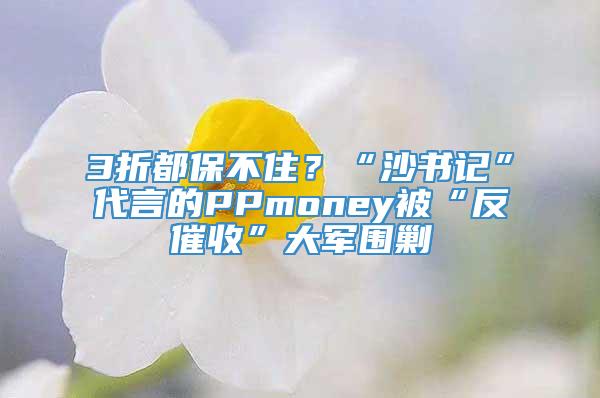 3折都保不住？“沙书记”代言的PPmoney被“反催收”大军围剿