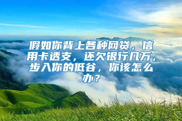 假如你背上各种网贷，信用卡透支，还欠银行几万，步入你的低谷，你该怎么办？