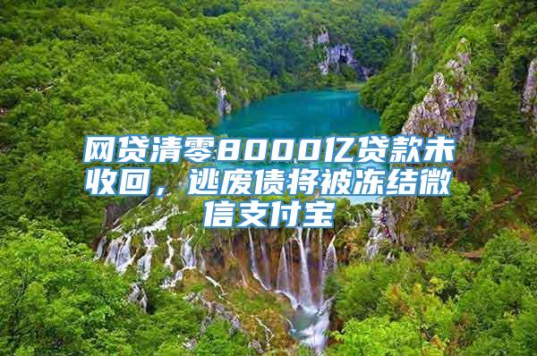 网贷清零8000亿贷款未收回，逃废债将被冻结微信支付宝