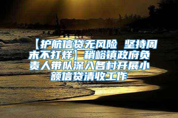 【护航信贷无风险 坚持周末不打烊】稍峪镇政府负责人带队深入各村开展小额信贷清收工作