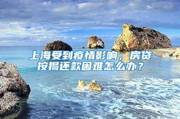 上海受到疫情影响，房贷按揭还款困难怎么办？