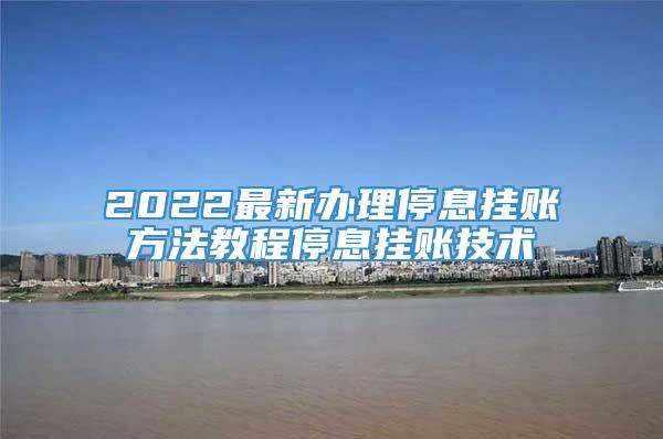 2022最新办理停息挂账方法教程停息挂账技术