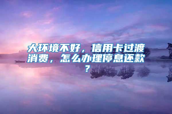 大环境不好，信用卡过渡消费，怎么办理停息还款？