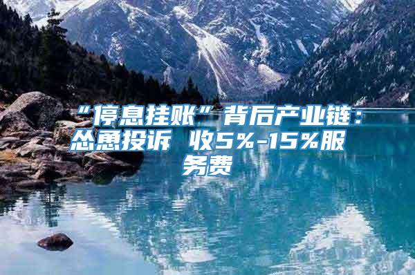 “停息挂账”背后产业链：怂恿投诉 收5%-15%服务费