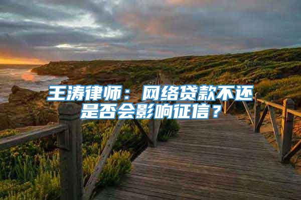 王涛律师：网络贷款不还是否会影响征信？