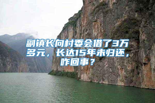 副镇长向村委会借了3万多元，长达15年未归还，咋回事？