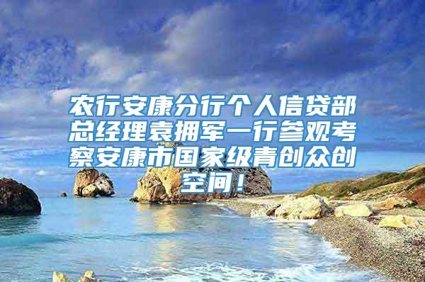 农行安康分行个人信贷部总经理袁拥军一行参观考察安康市国家级青创众创空间！