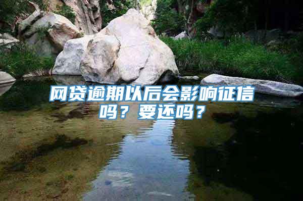 网贷逾期以后会影响征信吗？要还吗？