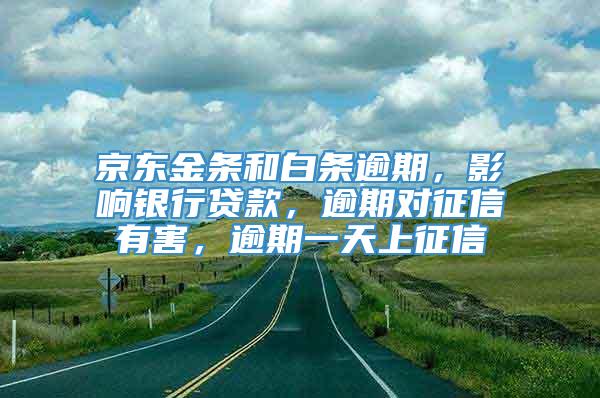 京东金条和白条逾期，影响银行贷款，逾期对征信有害，逾期一天上征信