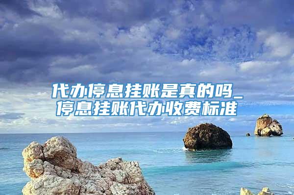 代办停息挂账是真的吗_停息挂账代办收费标准