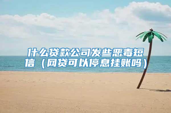 什么贷款公司发些恶毒短信（网贷可以停息挂账吗）