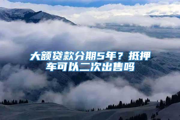 大额贷款分期5年？抵押车可以二次出售吗