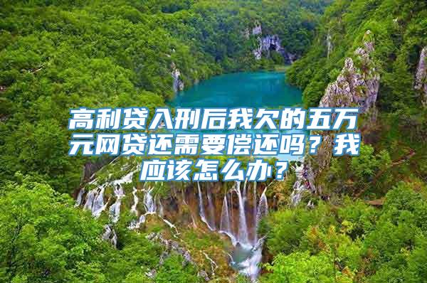 高利贷入刑后我欠的五万元网贷还需要偿还吗？我应该怎么办？