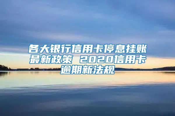 各大银行信用卡停息挂账最新政策 2020信用卡逾期新法规