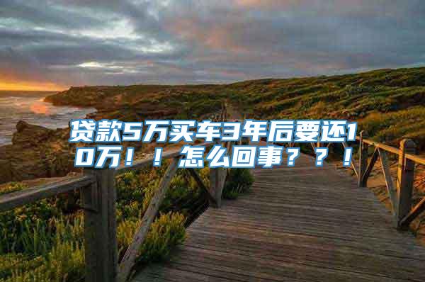 贷款5万买车3年后要还10万！！怎么回事？？！