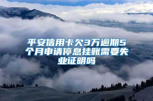 平安信用卡欠3万逾期5个月申请停息挂账需要失业证明吗