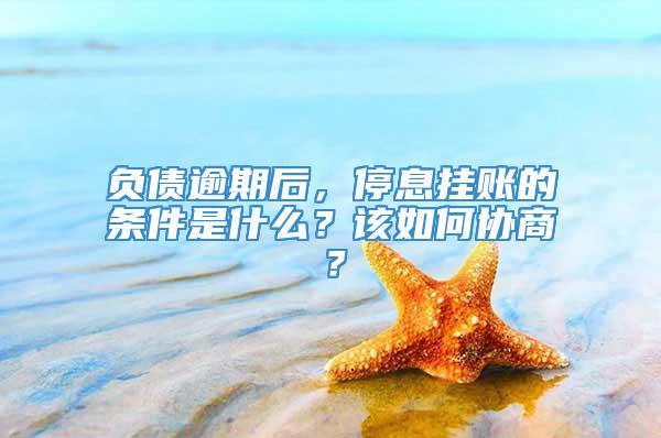 负债逾期后，停息挂账的条件是什么？该如何协商？