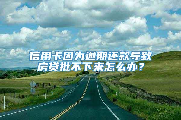 信用卡因为逾期还款导致房贷批不下来怎么办？