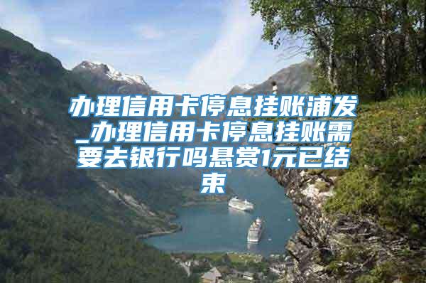 办理信用卡停息挂账浦发_办理信用卡停息挂账需要去银行吗悬赏1元已结束