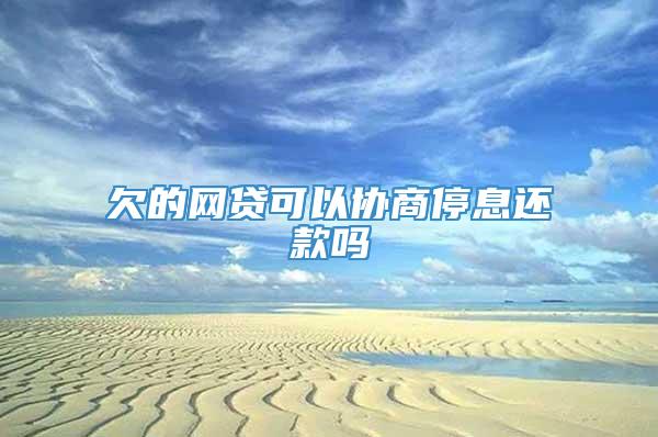 欠的网贷可以协商停息还款吗