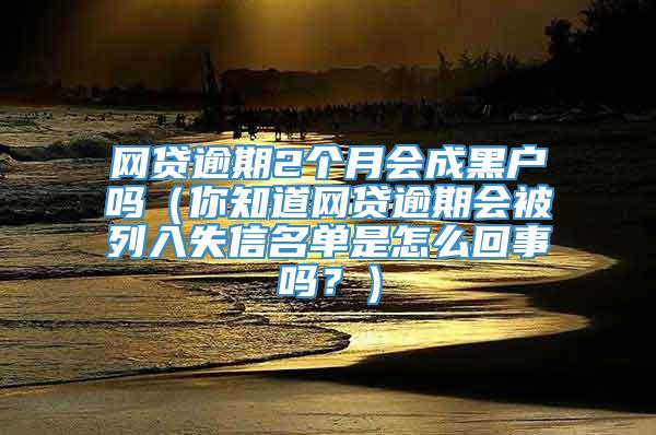 网贷逾期2个月会成黑户吗（你知道网贷逾期会被列入失信名单是怎么回事吗？）