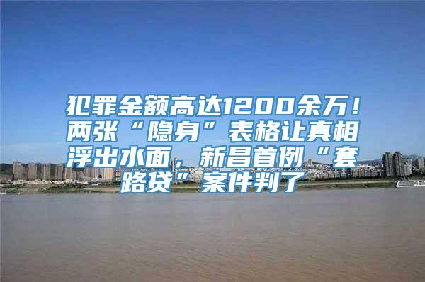 犯罪金额高达1200余万！两张“隐身”表格让真相浮出水面，新昌首例“套路贷”案件判了