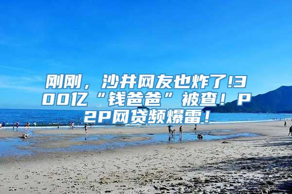 刚刚，沙井网友也炸了!300亿“钱爸爸”被查！P2P网贷频爆雷！