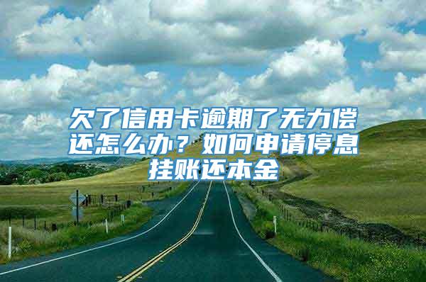 欠了信用卡逾期了无力偿还怎么办？如何申请停息挂账还本金