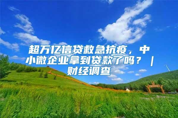 超万亿信贷救急抗疫，中小微企业拿到贷款了吗？｜财经调查