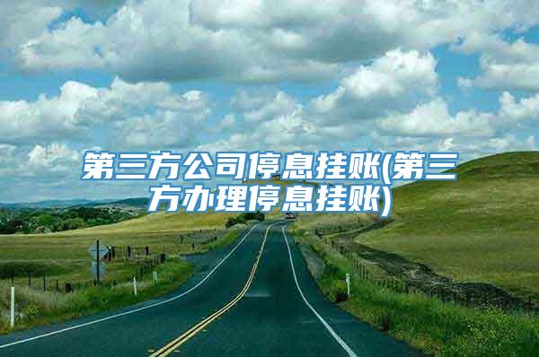 第三方公司停息挂账(第三方办理停息挂账)