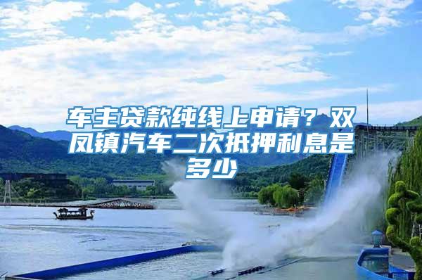 车主贷款纯线上申请？双凤镇汽车二次抵押利息是多少