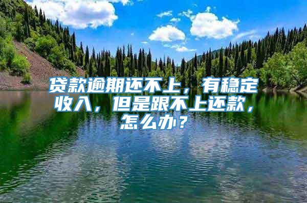 贷款逾期还不上，有稳定收入，但是跟不上还款，怎么办？