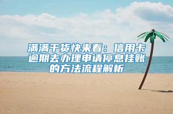 满满干货快来看：信用卡逾期去办理申请停息挂账的方法流程解析