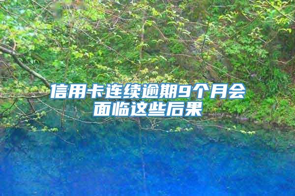 信用卡连续逾期9个月会面临这些后果