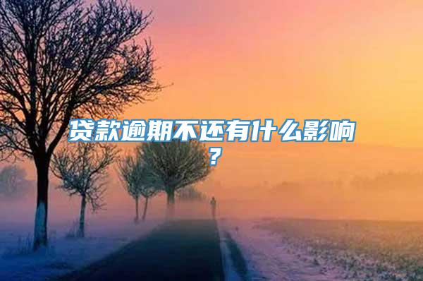 贷款逾期不还有什么影响？