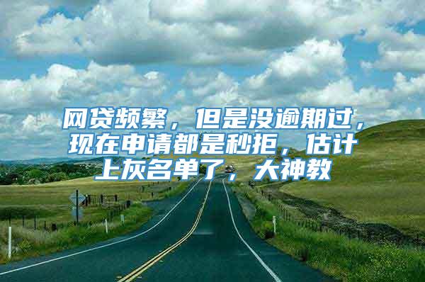 网贷频繁，但是没逾期过，现在申请都是秒拒，估计上灰名单了，大神教