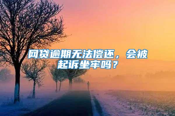 网贷逾期无法偿还，会被起诉坐牢吗？