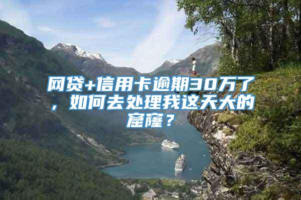 网贷+信用卡逾期30万了，如何去处理我这天大的窟窿？